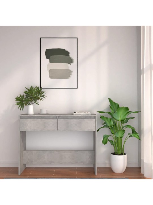 Konzolový stolek betonově šedý 100x35x76,5 cm kompozitní dřevo