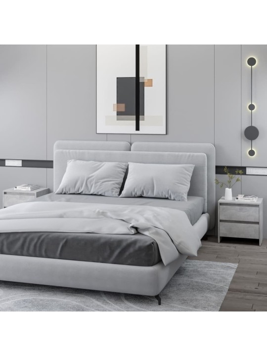 Noční stolky 2 ks betonově šedé 45x34,5x44,5cm kompozitní dřevo