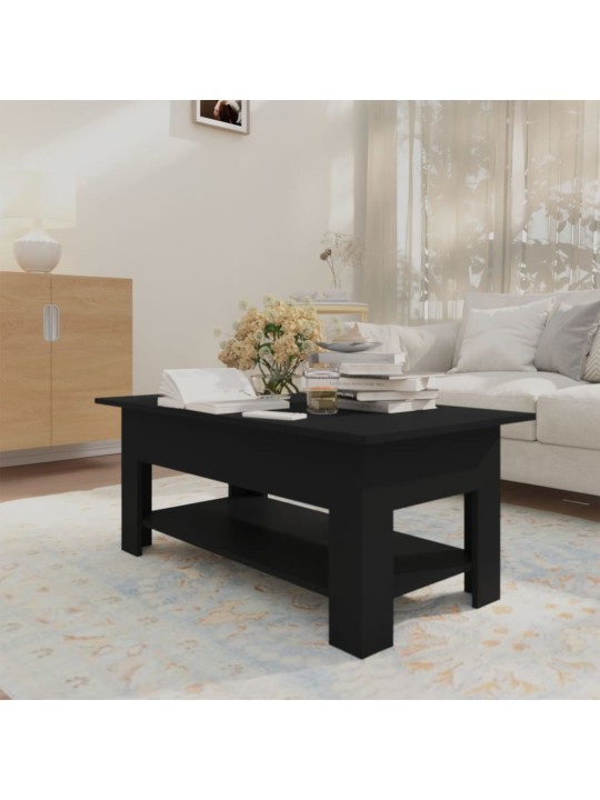 Konferenční stolek černý 102 x 55 x 42 cm kompozitní dřevo