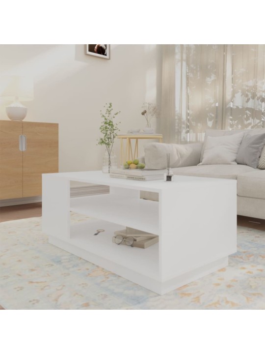 Konferenční stolek bílý 102 x 55 x 43 cm dřevotříska