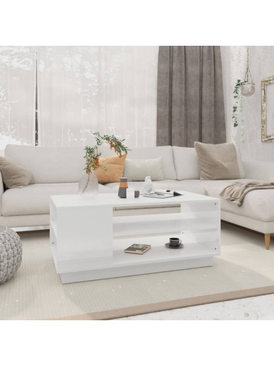 Konferenční stolek bílý 102 x 55 x 43 cm dřevotříska