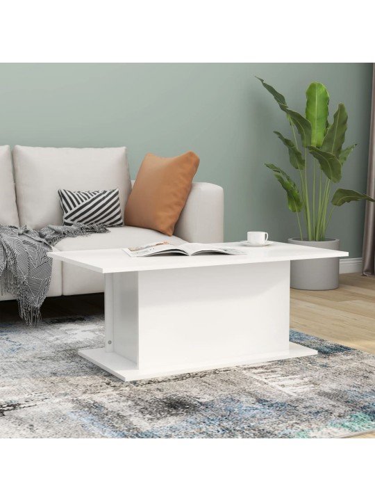 Konferenční stolek bílý 102 x 55,5 x 40 cm kompozitní dřevo