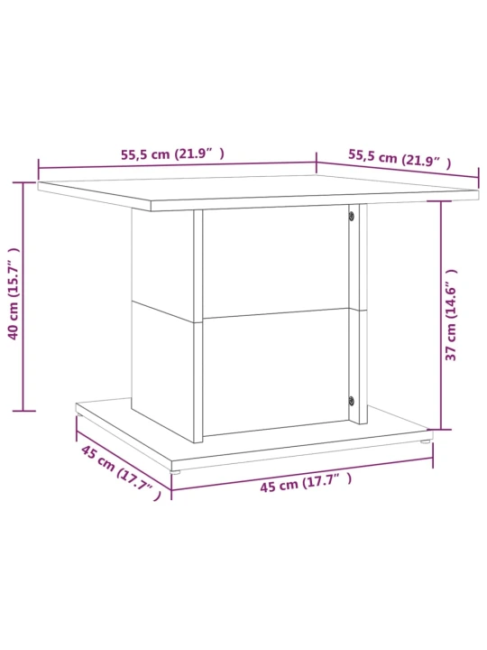 Konferenční stolek černý 55,5 x 55,5 x 40 cm kompozitní dřevo