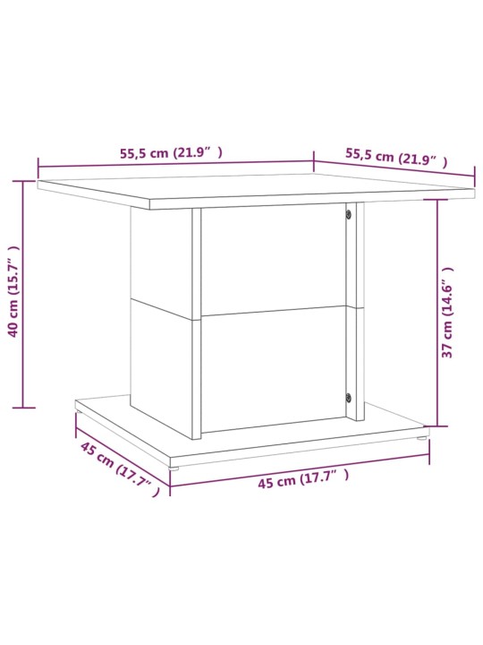 Konferenční stolek betonově šedý 55,5 x 55,5 x 40 cm kompozit