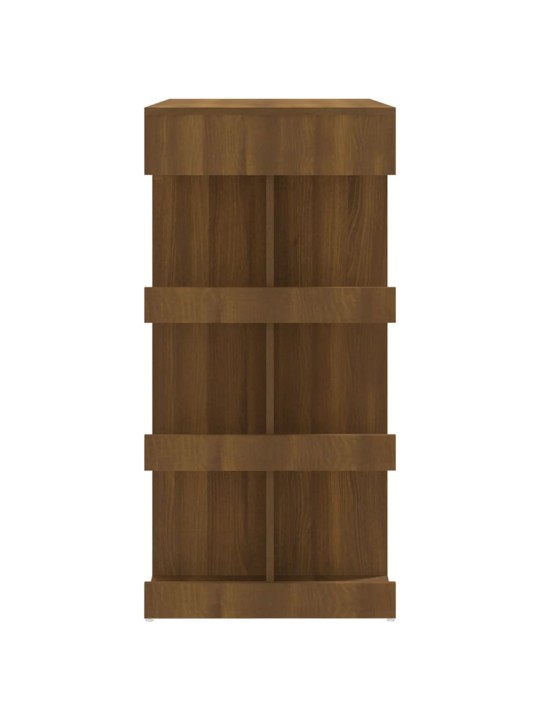 Barový stůl s úložným regálem hnědý dub 100 x 50 x 101,5 cm