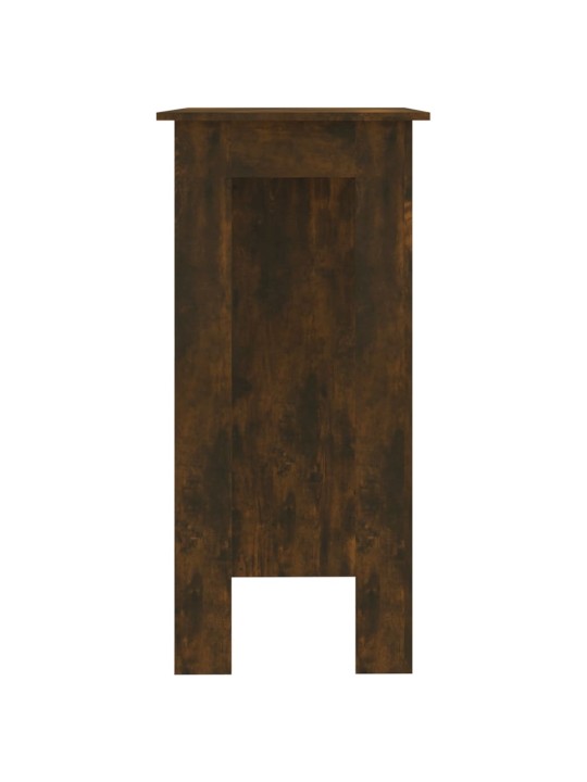 Barový stůl s regálem kouřový dub 102 x 50 x 103,5 cm kompozit