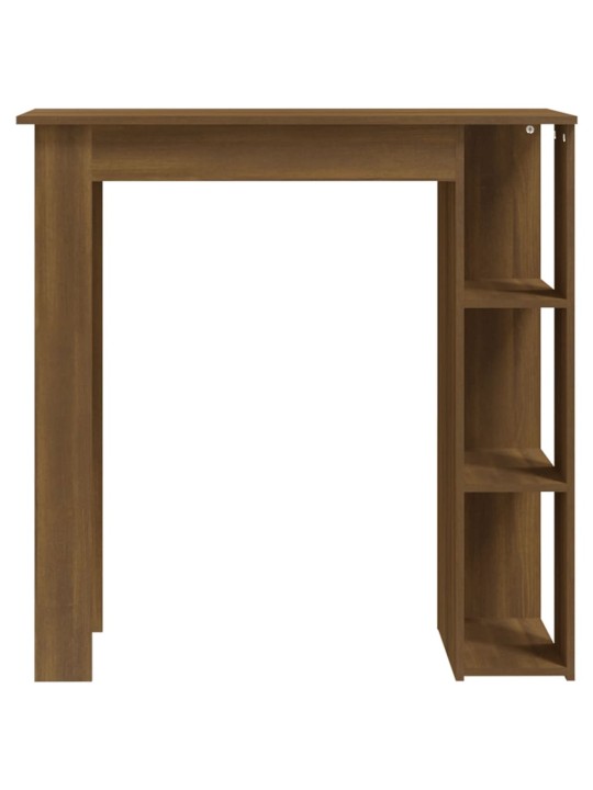 Barový stůl s regálem hnědý dub 102 x 50 x 103,5 cm kompozit