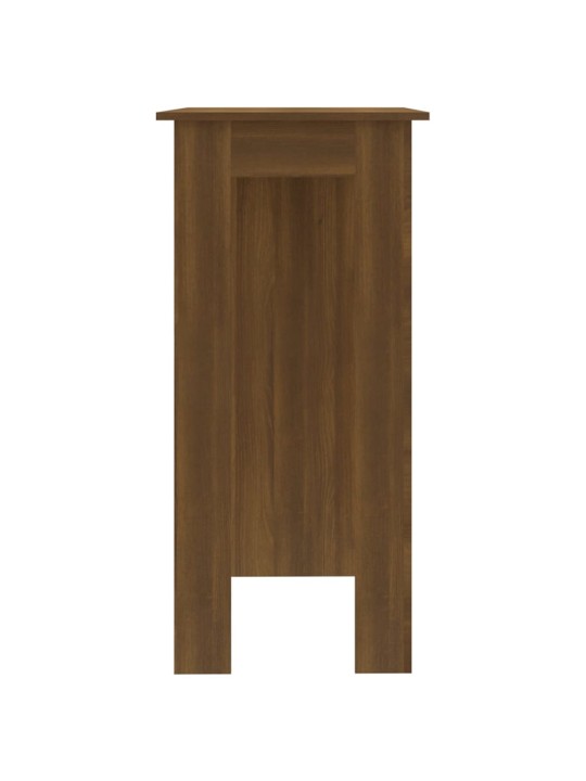 Barový stůl s regálem hnědý dub 102 x 50 x 103,5 cm kompozit