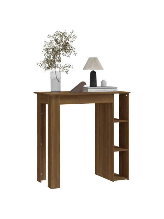 Barový stůl s regálem hnědý dub 102 x 50 x 103,5 cm kompozit