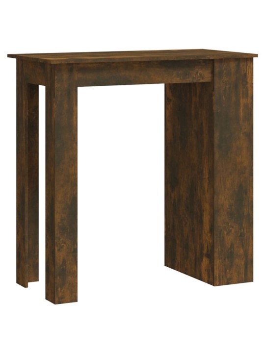 Barový stůl s úložným regálem kouřový dub 102 x 50 x 103,5 cm