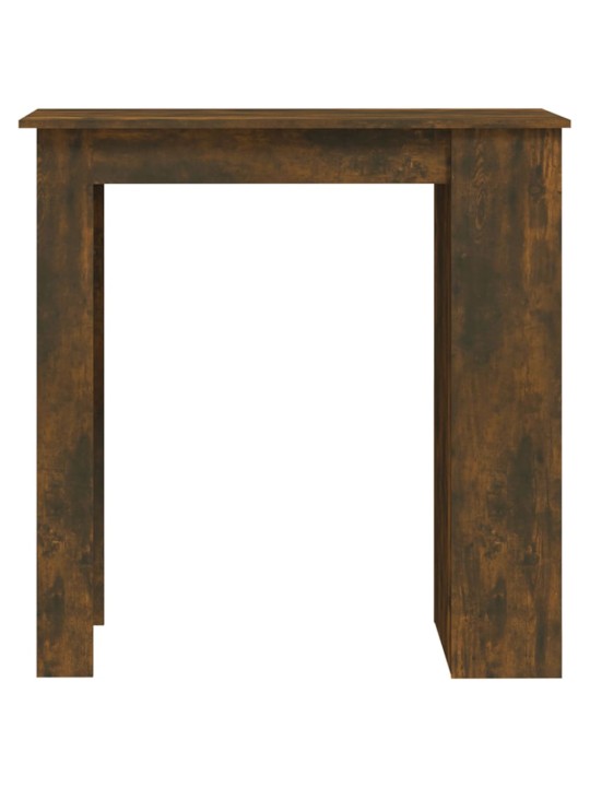 Barový stůl s úložným regálem kouřový dub 102 x 50 x 103,5 cm