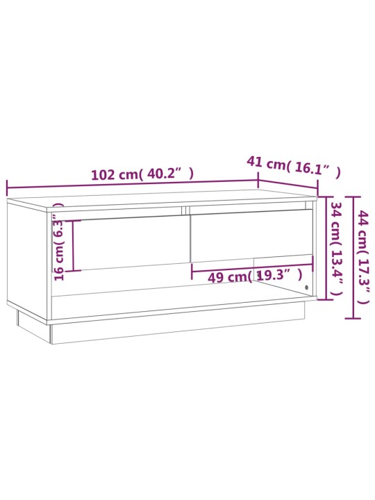 TV skříňka kouřový dub 102 x 41 x 44 cm kompozitní dřevo