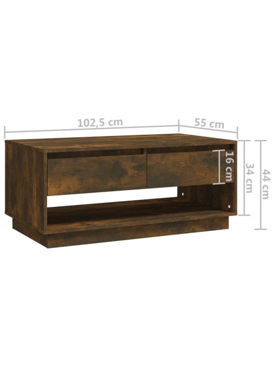 Konferenční stolek kouřový dub 102,5x55x44 cm kompozitní dřevo
