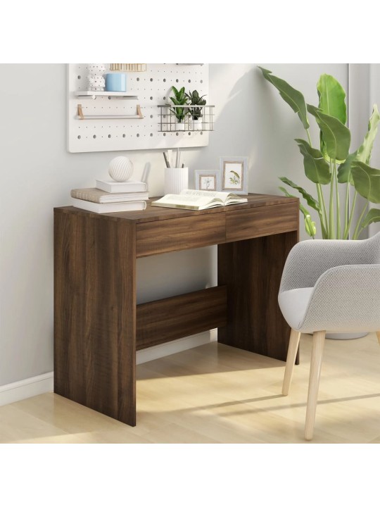 Psací stůl hnědý dub 101 x 50 x 76,5 cm kompozitní dřevo