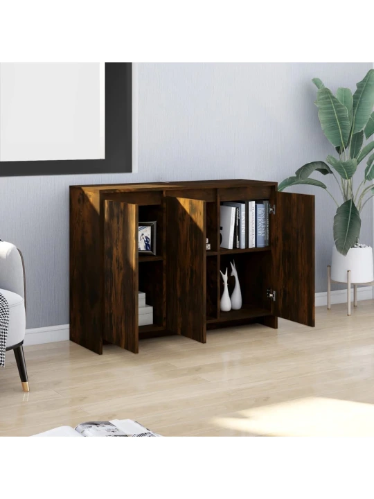 Příborník kouřový dub 102 x 33 x 75 cm kompozitní dřevo