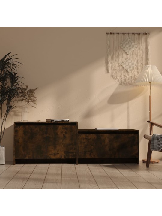 TV skříňka kouřový dub 146,5 x 35 x 50 cm kompozitní dřevo
