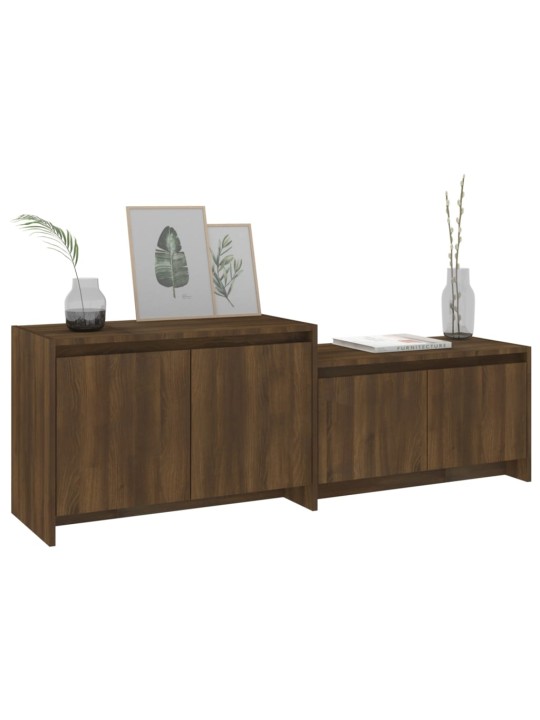 TV skříňka hnědý dub 146,5 x 35 x 50 cm kompozitní dřevo