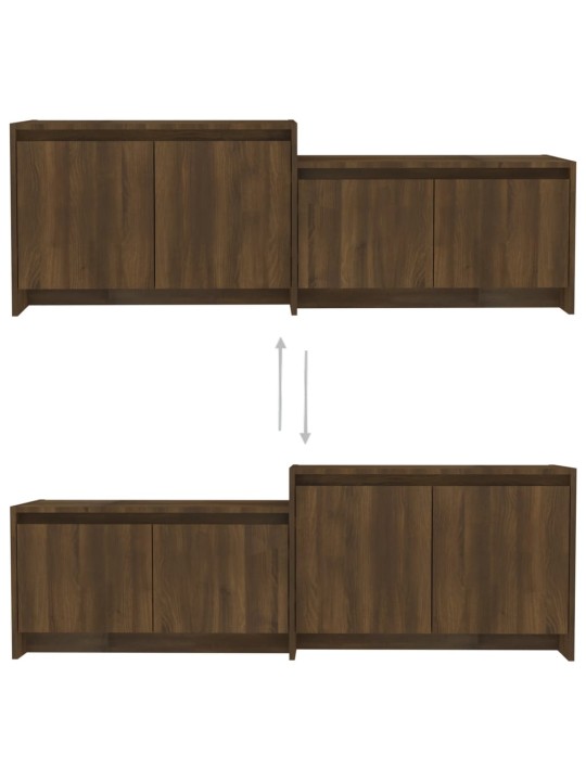 TV skříňka hnědý dub 146,5 x 35 x 50 cm kompozitní dřevo