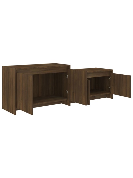 TV skříňka hnědý dub 146,5 x 35 x 50 cm kompozitní dřevo