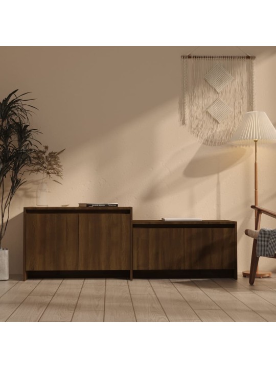 TV skříňka hnědý dub 146,5 x 35 x 50 cm kompozitní dřevo