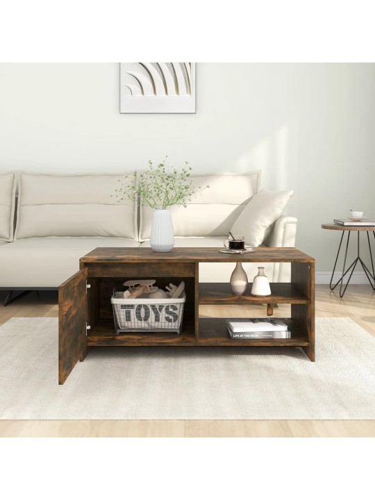 Konferenční stolek kouřový dub 102x50x45 cm kompozitní dřevo