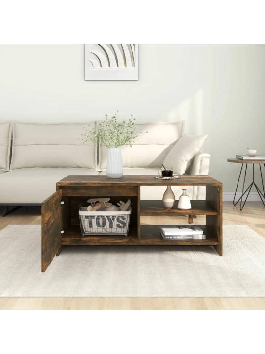 Konferenční stolek kouřový dub 102x50x45 cm kompozitní dřevo