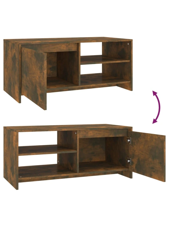 Konferenční stolek kouřový dub 102x50x45 cm kompozitní dřevo