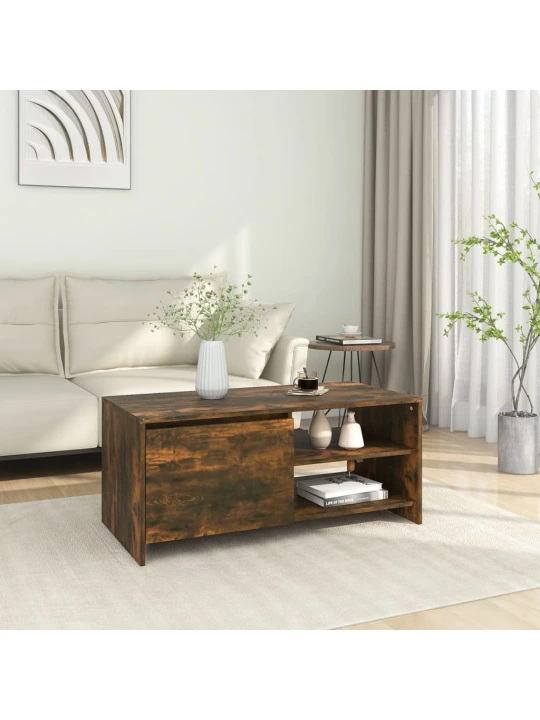 Konferenční stolek kouřový dub 102x50x45 cm kompozitní dřevo