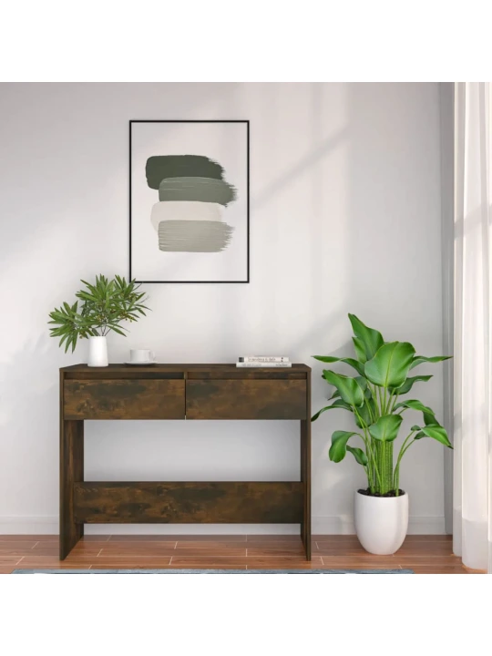 Konzolový stolek kouřový dub 100x35x76,5 cm kompozitní dřevo