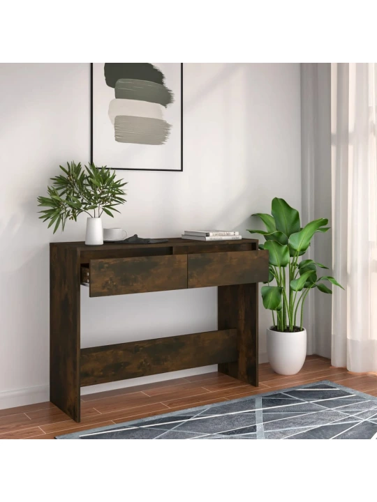 Konzolový stolek kouřový dub 100x35x76,5 cm kompozitní dřevo