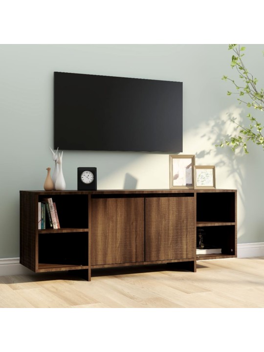 Tv stolek hnědý dub 130 x 35 x 50 cm dřevotříska