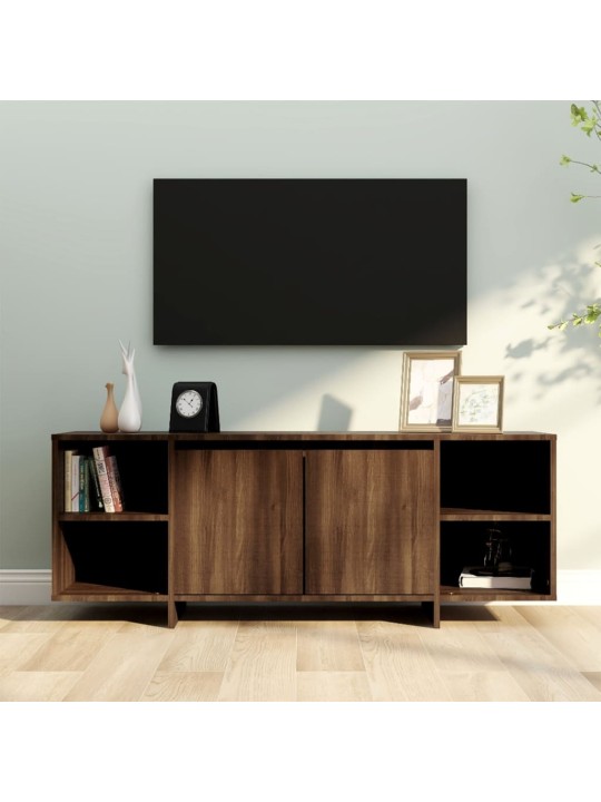 Tv stolek hnědý dub 130 x 35 x 50 cm dřevotříska