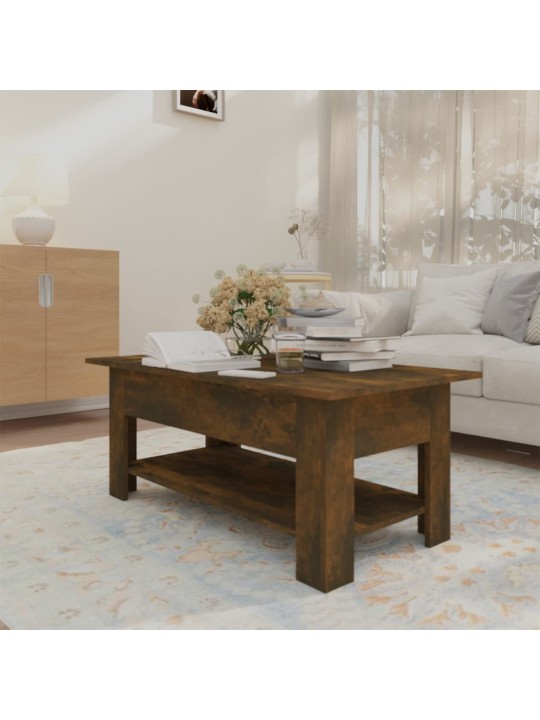 Konferenční stolek kouřový dub 102x55x42 cm kompozitní dřevo