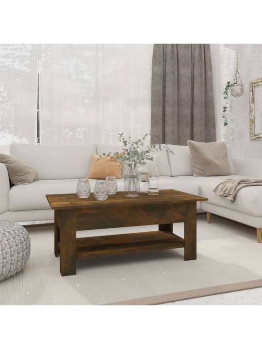 Konferenční stolek kouřový dub 102x55x42 cm kompozitní dřevo