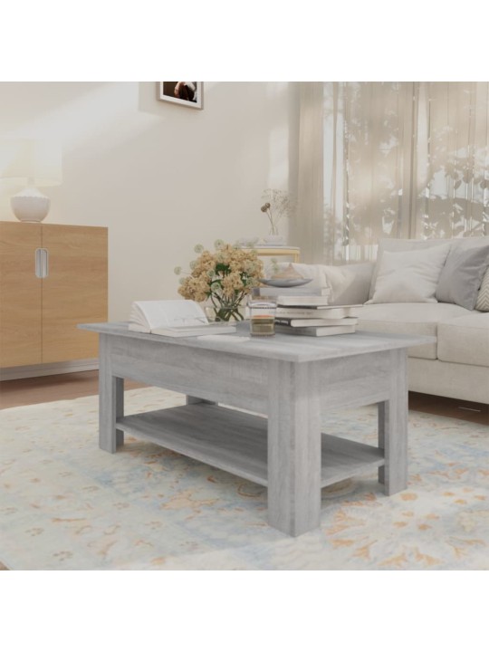 Konferenční stolek šedý sonoma 102x55x42 cm kompozitní dřevo