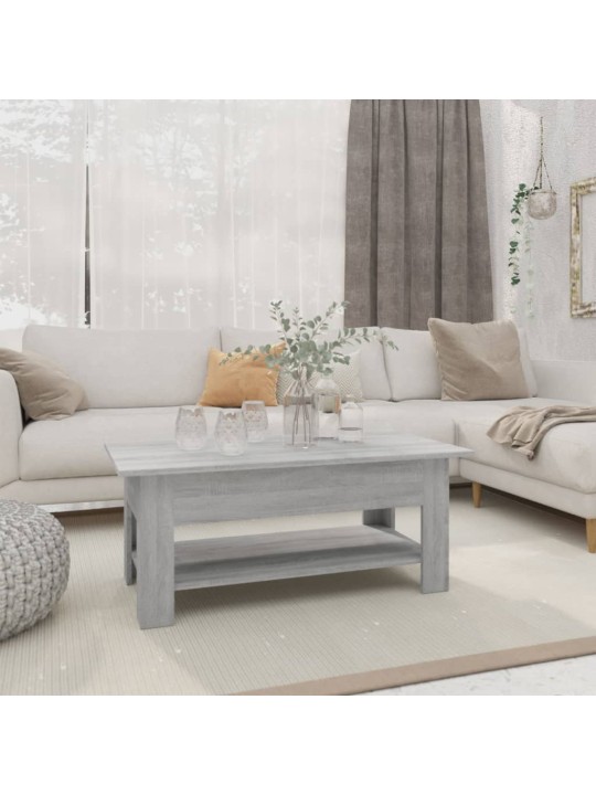 Konferenční stolek šedý sonoma 102x55x42 cm kompozitní dřevo