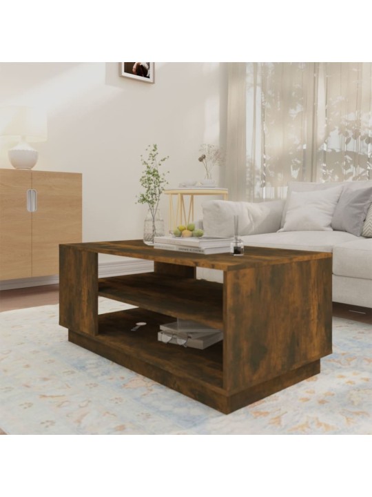 Konferenční stolek kouřový dub 102x55x43 cm kompozitní dřevo
