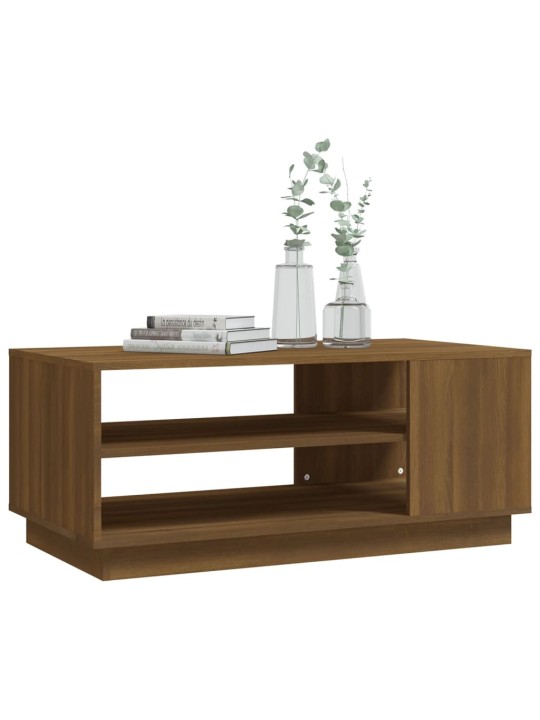 Konferenční stolek hnědý dub 102 x 55 x 43 cm kompozitní dřevo