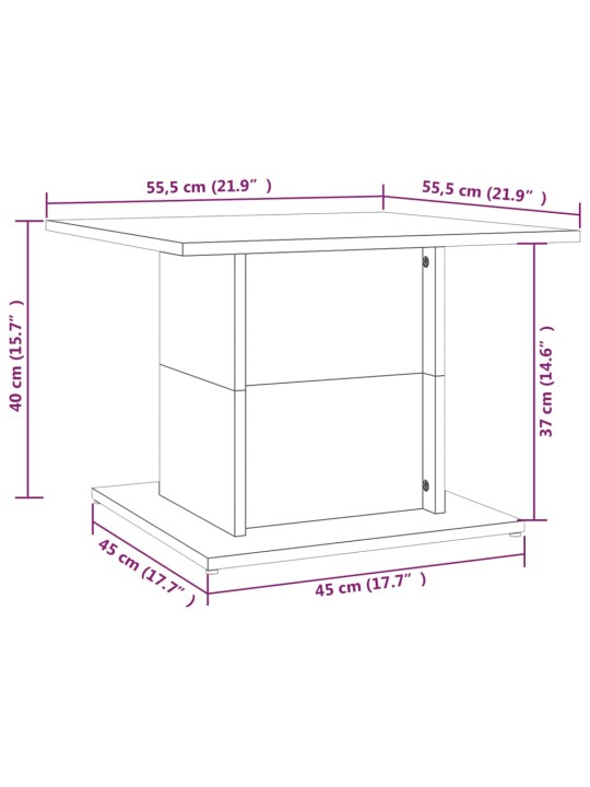 Konferenční stolek kouřový dub 55,5x55,5x40 cm kompozitní dřevo