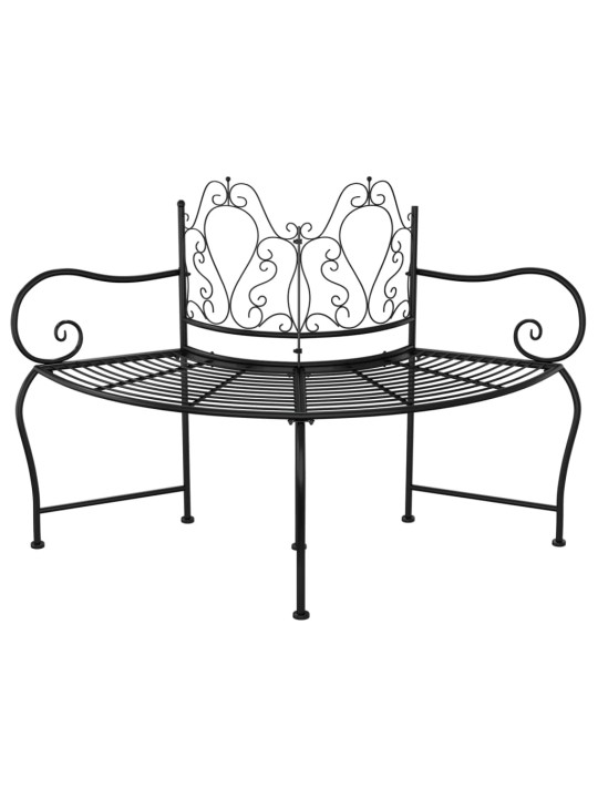 Lavice kolem stromu 150 cm černá ocel