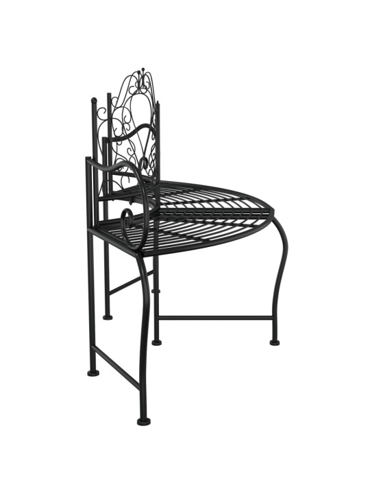 Lavice kolem stromu 150 cm černá ocel