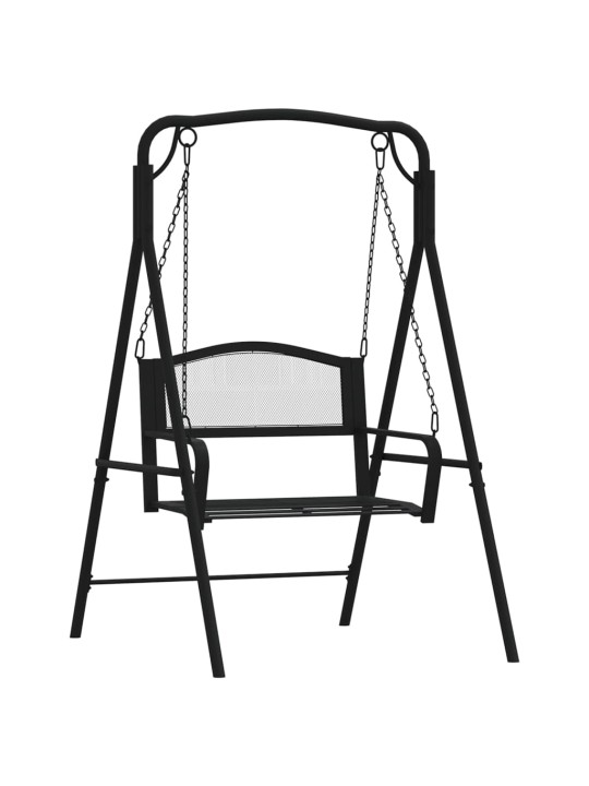 Zahradní houpačka 124 cm černá ocel