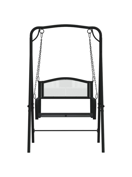 Zahradní houpačka 124 cm černá ocel