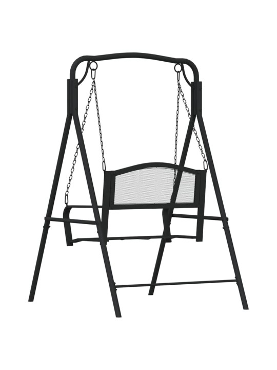 Zahradní houpačka 124 cm černá ocel