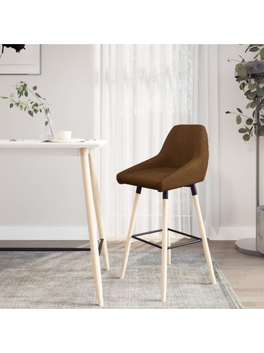 Barová židle hnědá textil