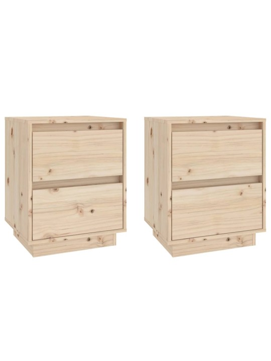 Noční stolky 2 ks 40 x 35 x 50 cm masivní borové dřevo