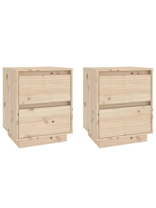 Noční stolky 2 ks 40 x 35 x 50 cm masivní borové dřevo