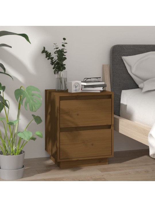 Noční stolky 2 ks medově hnědé 40x35x50 cm masivní borové dřevo