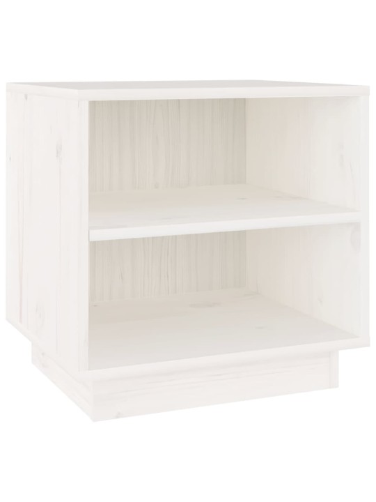 Noční stolky 2 ks bílé 40 x 34 x 40 cm masivní borové dřevo
