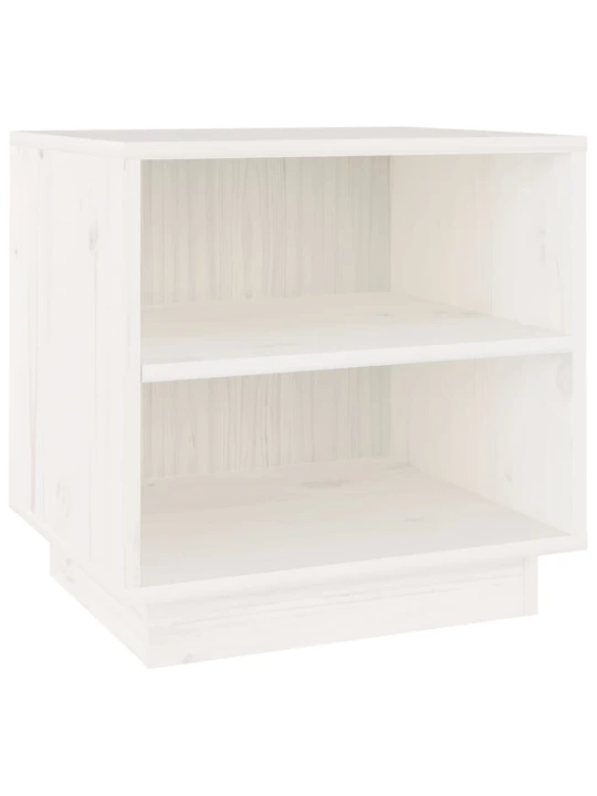 Noční stolky 2 ks bílé 40 x 34 x 40 cm masivní borové dřevo